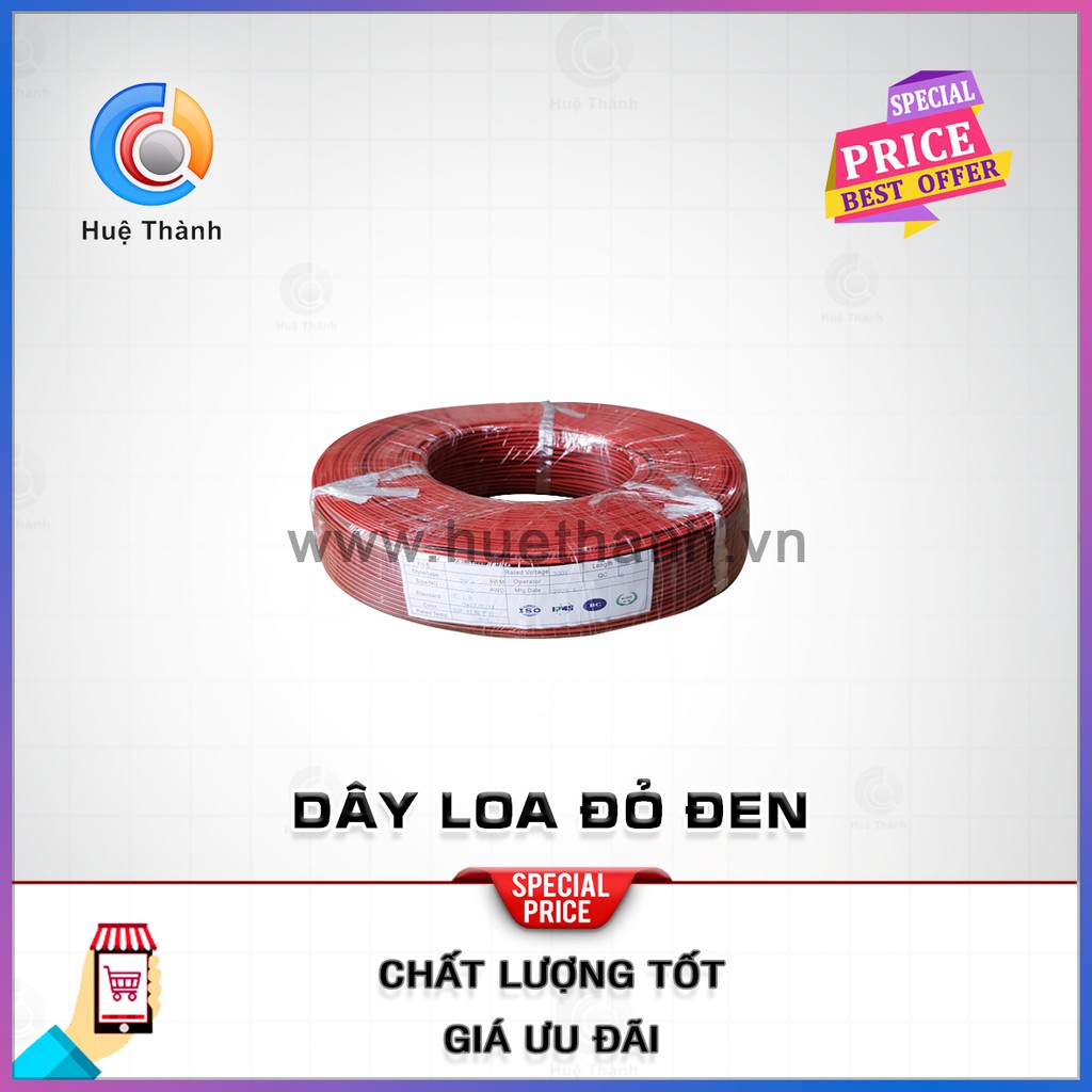 Dây loa đỏ đen, đảm bảo tin dùng, chất lượng, hàng uy tín, giá rẻ cạnh tranh, hỗ trợ lâu dài