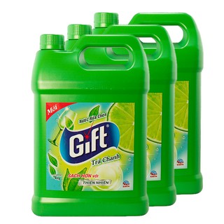 Mẫu mới Nước rửa chén Gift hương Trà Chanh can 3.8L