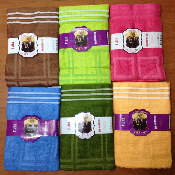 KHĂN MẶT SỢI TRE KẺ VUÔNG