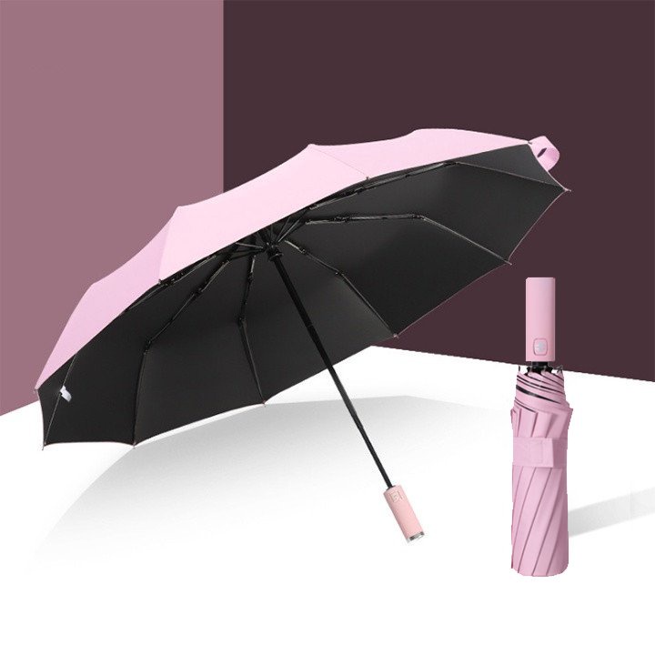 Dù che mưa phủ lớp chống tia UV 2 lớp gấp gọn , ô chống nắng chất lượng cao 88321