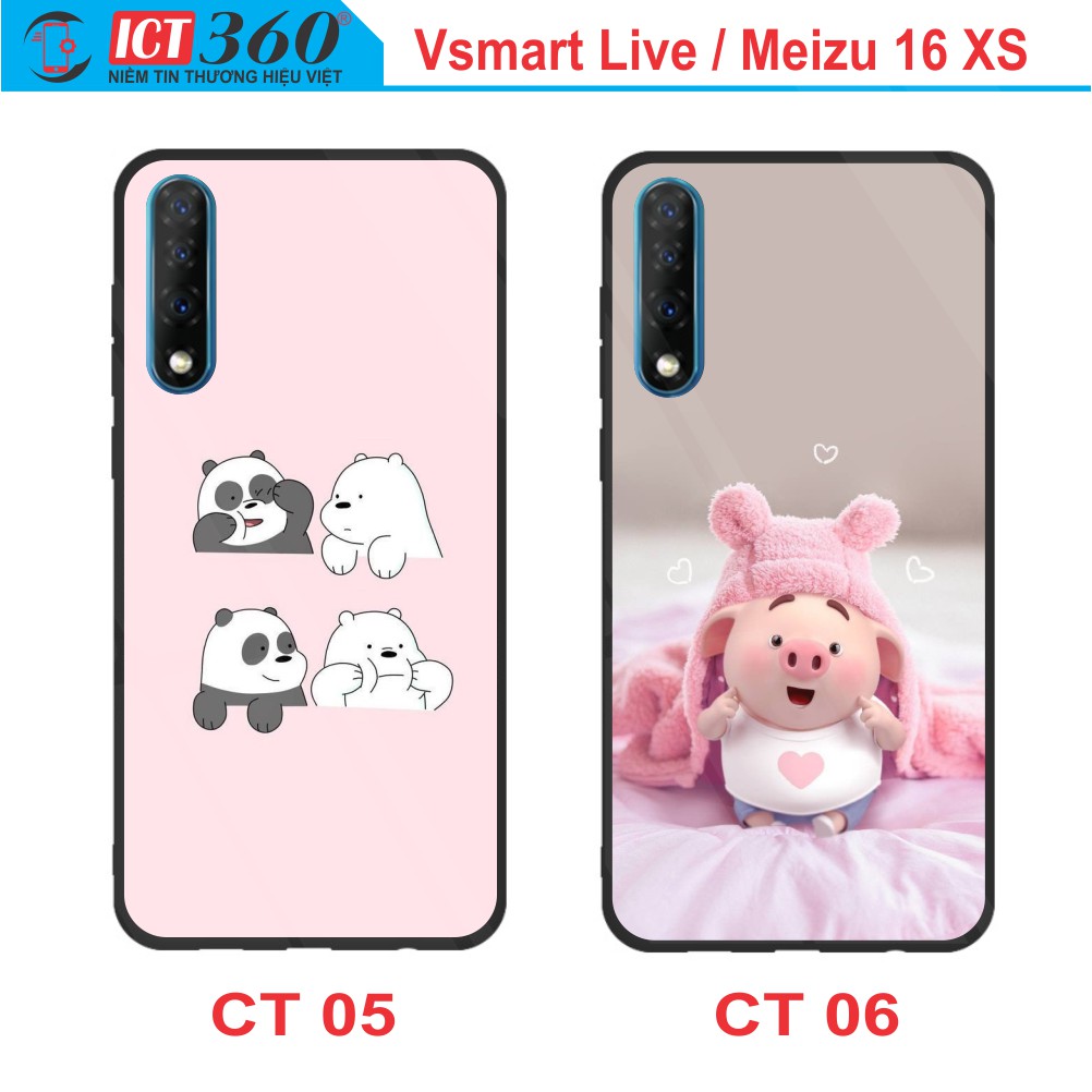 Ốp Lưng Kính  VSMART LIVE/ MEIZU 16 XS  - In Theo Yêu Cầu - Hình 3D