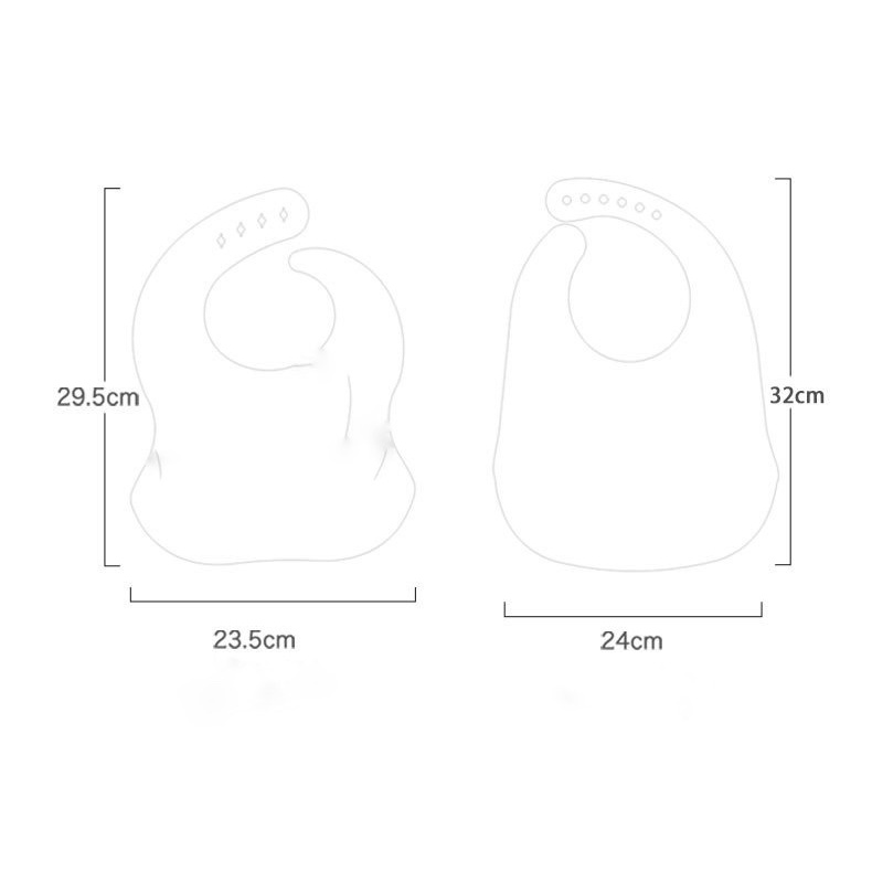 Yếm Ăn Dặm Silicon Cho Bé Có Máng Chống Thấm, Chống Rơi Vãi Hình Thú Siêu Cute
