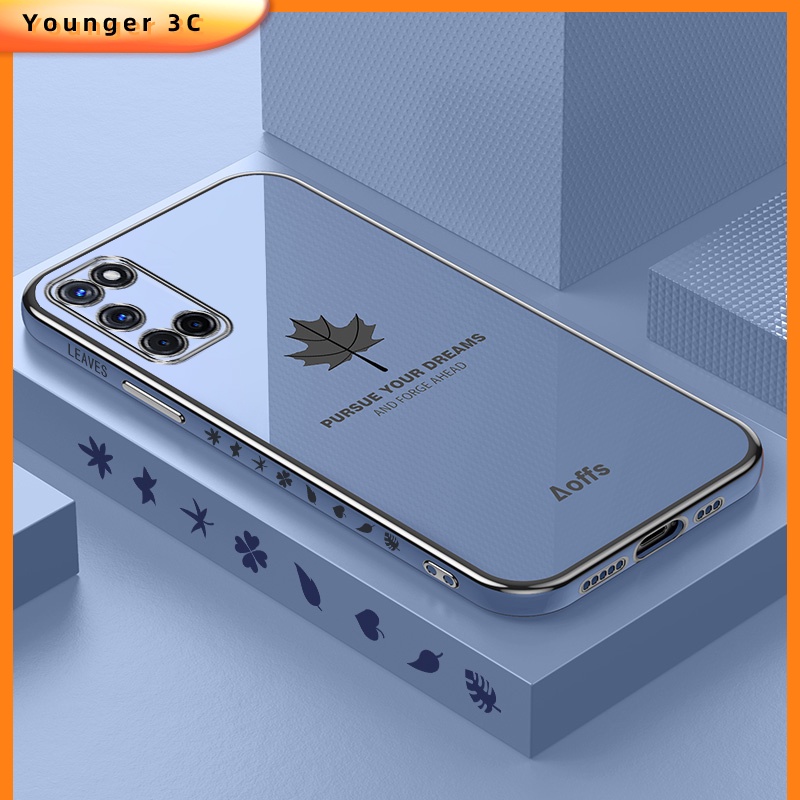 Ốp Điện Thoại Mềm Họa Tiết Lá Phong Có Dây Đeo Cho Samsung A32 A52 A72 A21s A20s A02s A10s A11 A12 A13
