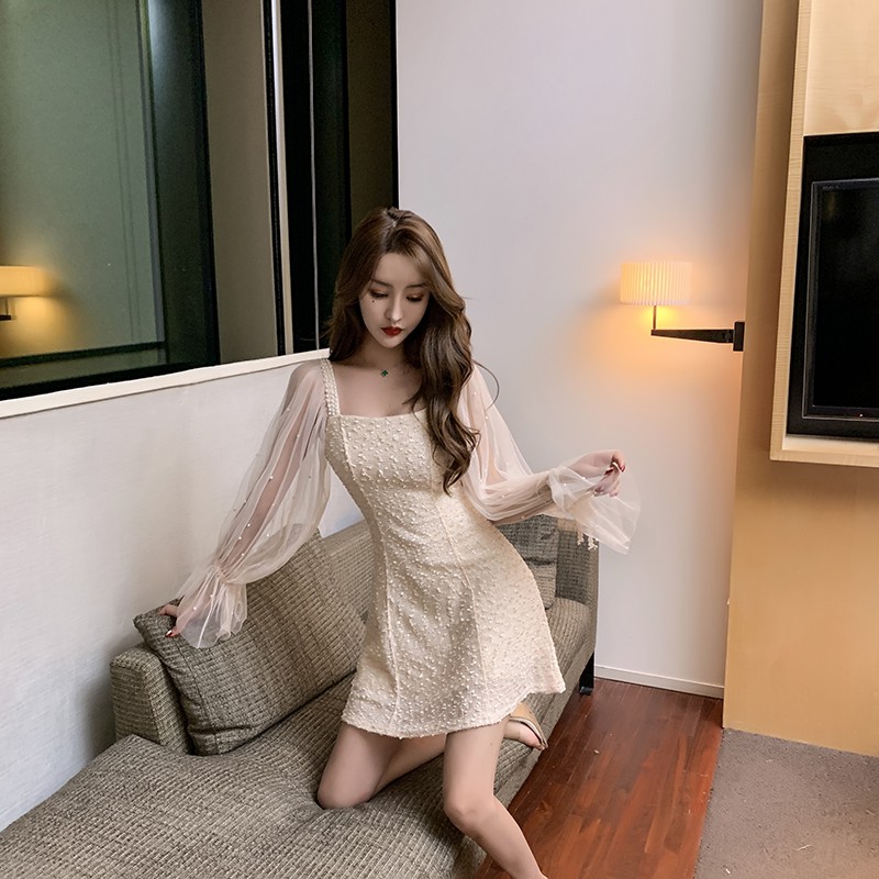 Đầm liền thân tay voan Đ03