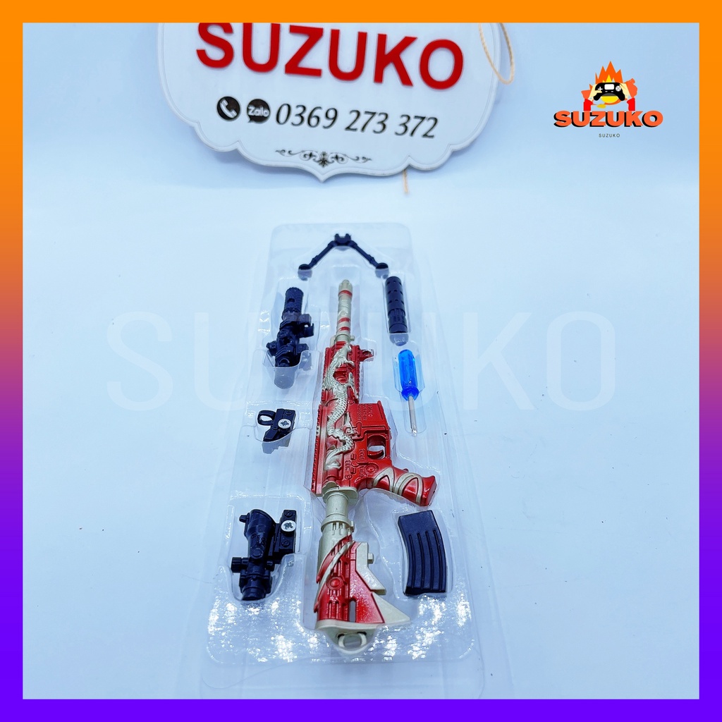Mô hình súng pubg kim loại lắp ráp SKS Spy in Ancient City dài 20cm mô phỏng giống thật trong game