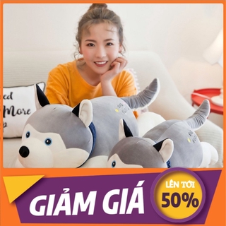 Gấu bông - thú nhồi bông chó sói husky alaska gối ôm cho bé siêu đáng yêu siêu mêm mại