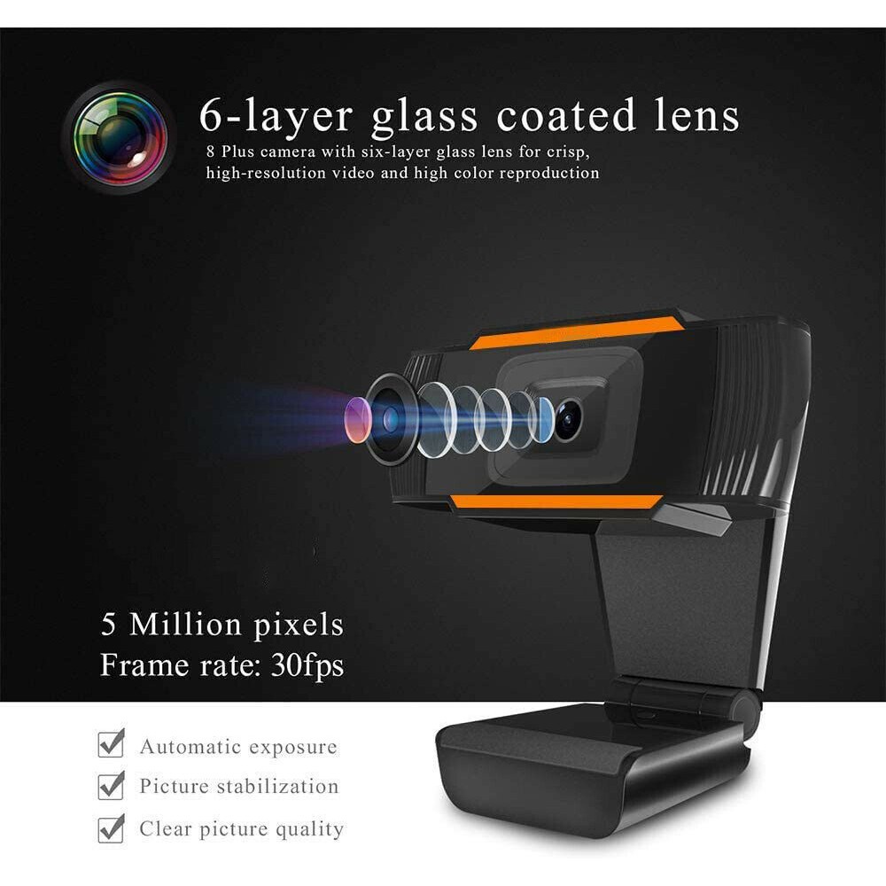 Camera Webcam Kẹp 480p Có Micro Full Hd Webcam Máy Tính Hỗ Trợ Học Trực Tuyến