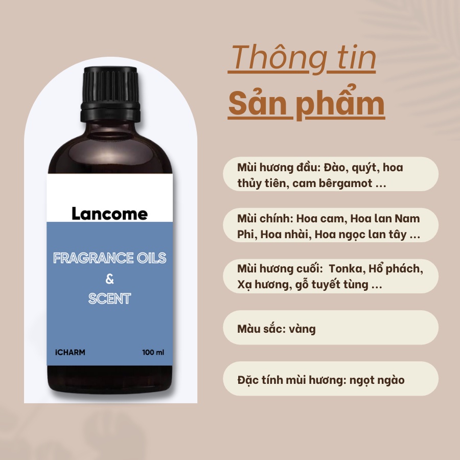 Tinh dầu nước hoa xông phòng Lancome Peomis 50ml, 100ml - iCHARM