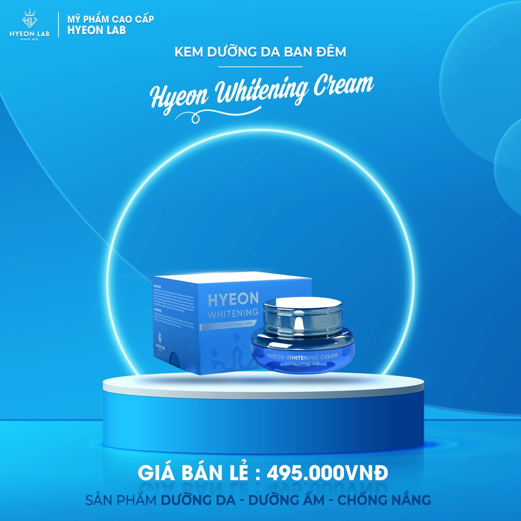 [HÀNG Chính Hãng] Kem Dưỡng Trắng Da Cao Cấp Hyeon Whitening Cream Plus 5in1