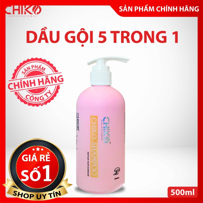 Dầu cặp collagen CHIKO phục hồi tóc hư tổn kích thích mọc tóc,dầu gội đa năng chính hãng 500ml