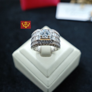 Nhẫn bạc ta si kim đính đá cao cấp nhiều kiểu dáng - anh yen jewelry