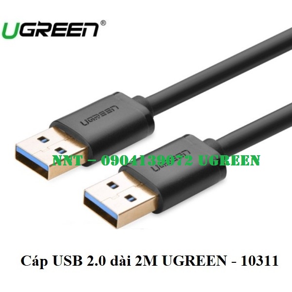Cáp USB 2.0 chuẩn A 2 dầu dương M/M dài 2m Ugreen 10311