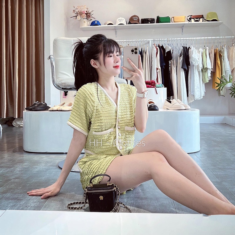 Set Bộ Phối Viền Mix Quần Sooc Hàng Quảng Châu SB2041-Violet