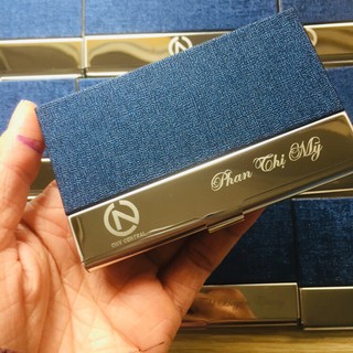 Khắc hộp card cao cấp đẹp nhất, Ví đựng thẻ danh thiếp khắc tên siêu rẻ