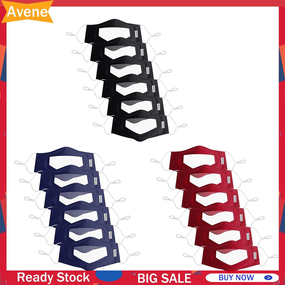 (hàng Mới Về) Set 6 / 4 / 1 Mặt Nạ Cotton Trong Suốt Có Móc Treo Tai Tiện Dụng