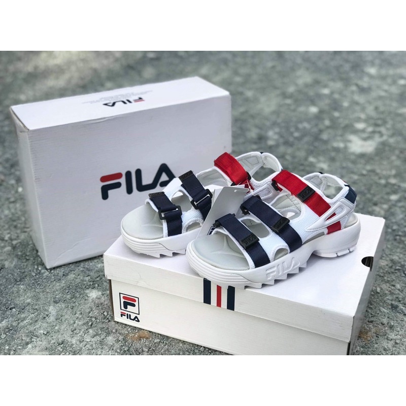 Giày sandal Fila trắng/đen