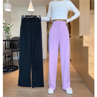 Quần ống rộng lưng cao thời trang 4 mùa năm  cho nữ