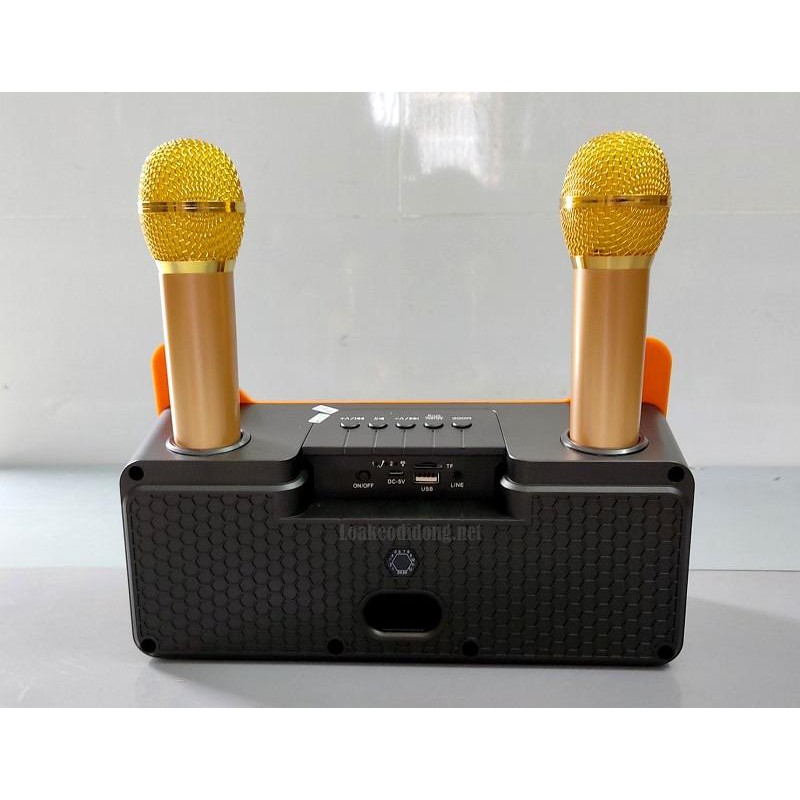 [Sốc] Loa karaoke bluetooth mini SD-305 hình dáng tai mèo dễ thương tặng kèm 2 micro-Bảo hành 12 tháng