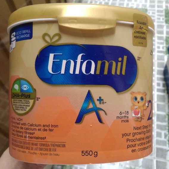 Sữa Enfamil A+ Canada số 2, bổ sung canxi và sắt