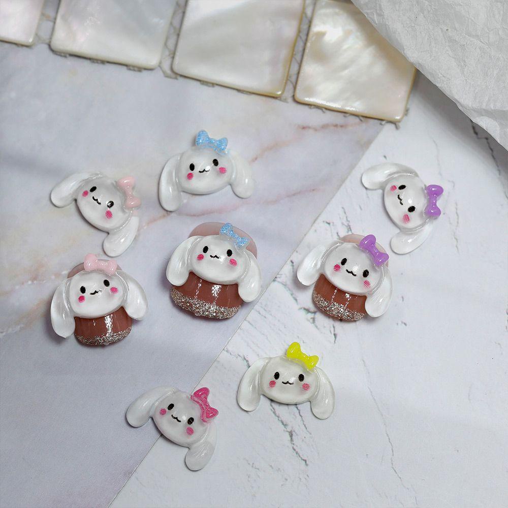 Phụ Kiện Trang Trí Móng Tay Hình Chú Chó Tai To Dễ Thương DIY