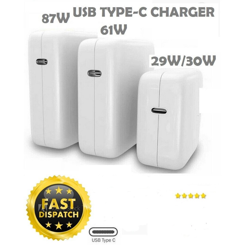 Sạc Laptop Táo 13" 15" 17" Đời 2018 2019 2020 2021 2022 Loại 29W / 30W / 61W / 87W USB-C Type C Asus Del lenovo đầu type