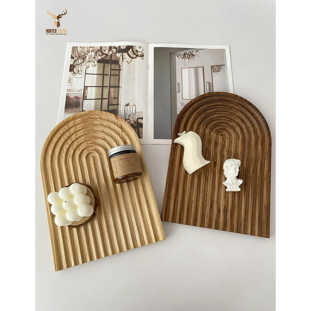 Khay gỗ lượn sóng decor