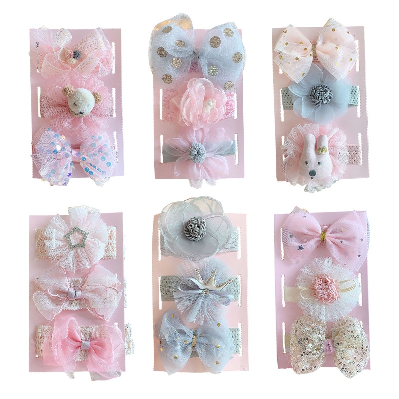 Set 3 Băng Đô Mềm Co Giãn Đáng Yêu Cho Bé