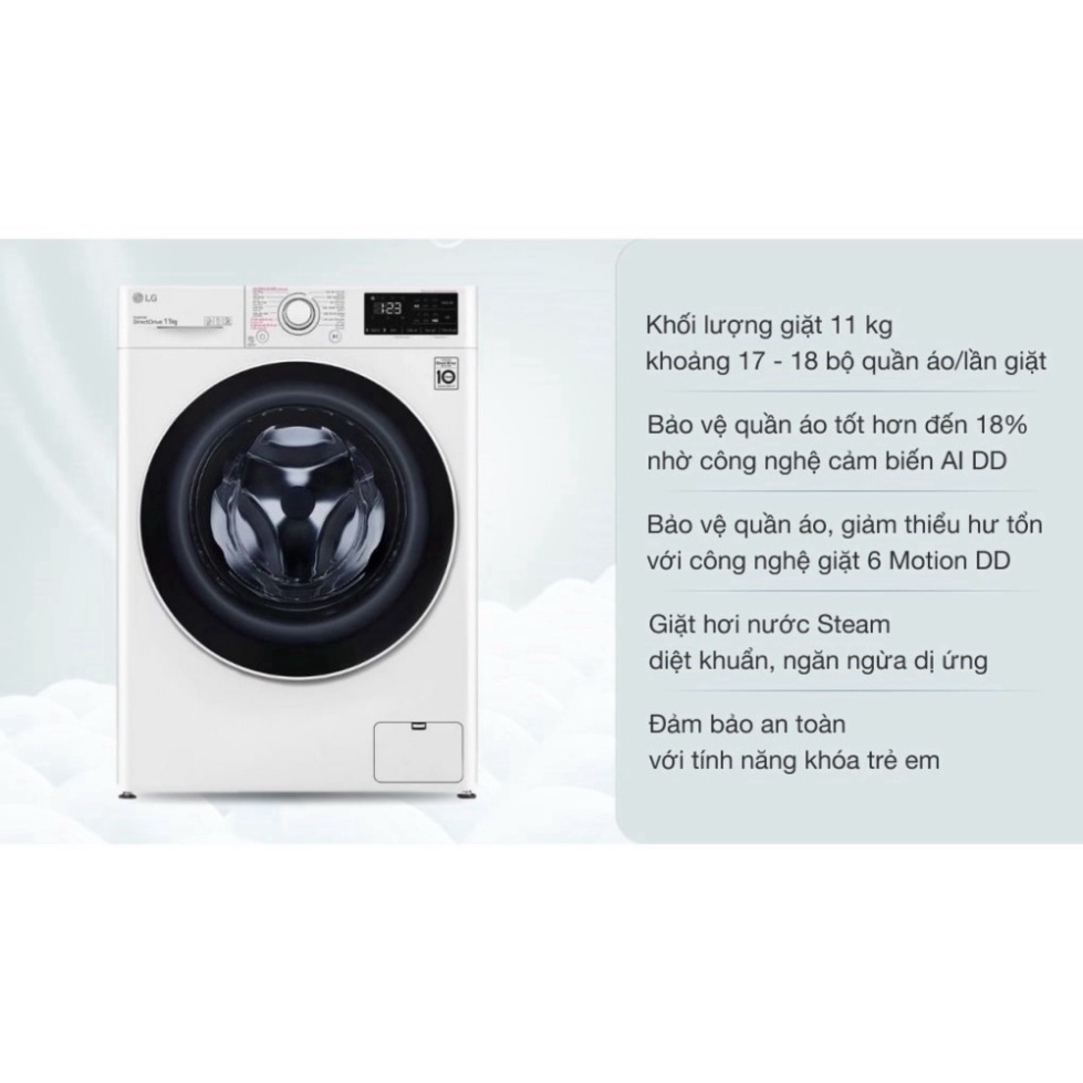 __mới> (mới) Máy giặt lồng ngang LG 11kg (trắng) FV1411S5W _Giao nhanh , lắp đặt miễn phí đầy đủ toàn quốc chất lượng. C