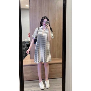 Váy Xuông Kẻ Đen Trắng
