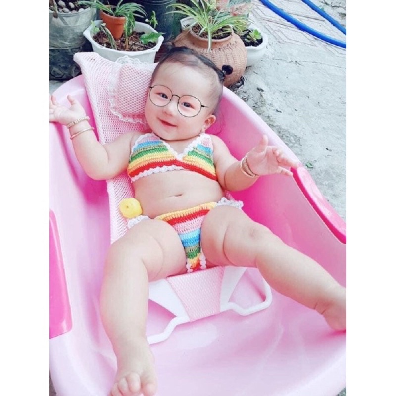 Đồ bơi bikini len cho bé