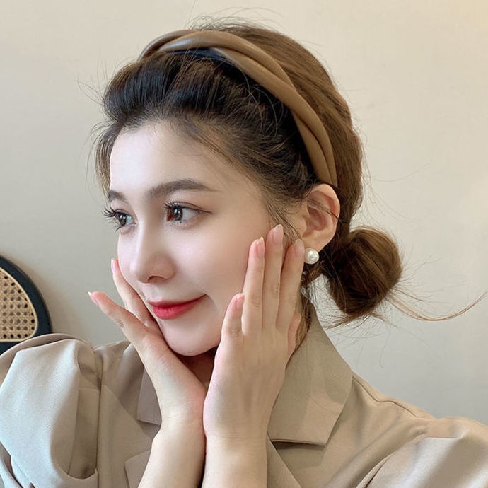 Băng Đô Cài Tóc Màu Cà Phê Đen Thời Trang Mùa Hè 2022