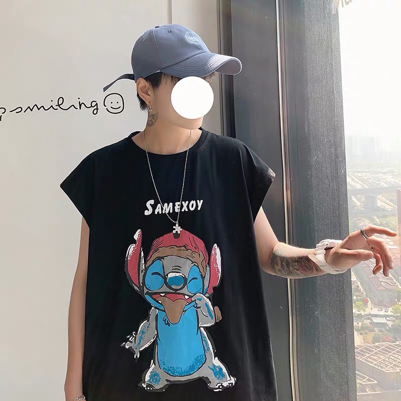 [Mã FAMAYWA giảm 10K đơn 50K] Áo thun tanktop Wind unsiex form rộng Hoạt Hình sát nách nam nữ oversize ulzzang | BigBuy360 - bigbuy360.vn