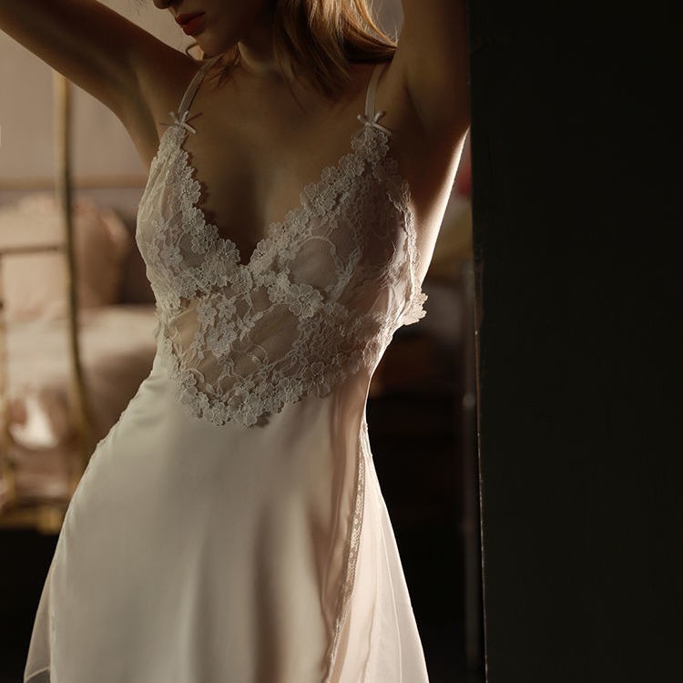 [Mã FAMARAL2 giảm 10K đơn 50K] (788) Váy ngủ sexy lụa cao cấp Đầm mặc nhà gợi cảm quyến rũ