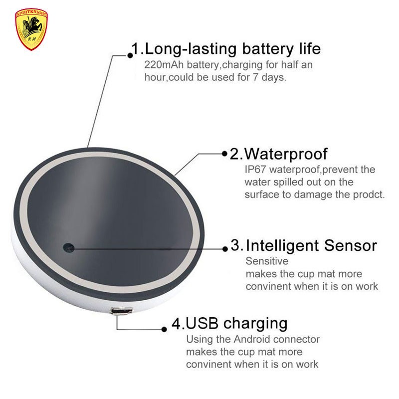 Miếng lót ly tích hợp đèn Led cho Mercedes-Benz