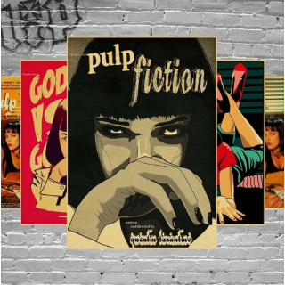 Giấy Dán Tường Trang Trí Quán Bar / Nhà Ở Phong Cách Phim Pulp Fiction Series Cổ Điển Cổ Điển Mẫu Mới