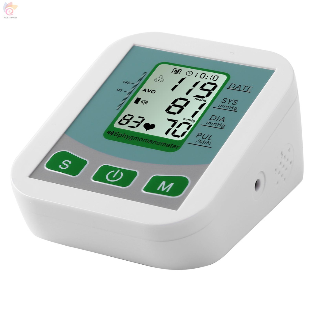 ET Digital Arm Automatic Blood Pressure Monitor &amp; Household Arm Band Type English Voice Sphygmomanometer Accurate Measurement