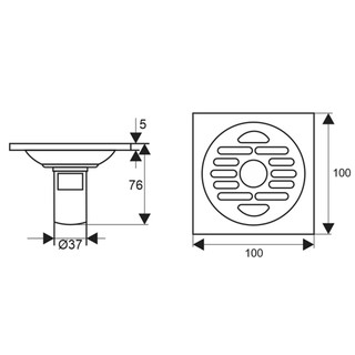 Phễu thoát sàn, máy giặt Zento TS108