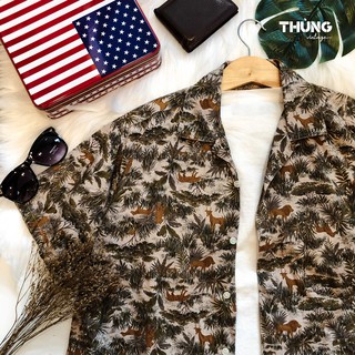 Áo sơ mi họa tiết Hawaii unisex