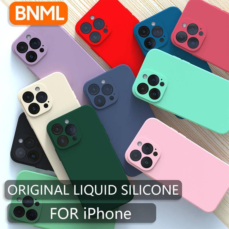 Ốp Điện Thoại Silicon Vuông Bảo Vệ Ống Kính Máy Ảnh Toàn Diện Cho iPhone 13 14 Pro Max Plus 14 13