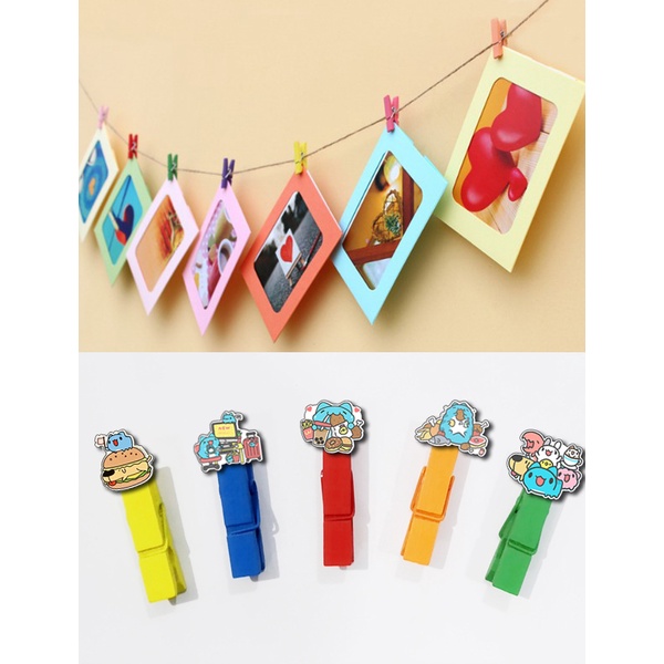 Kẹp ảnh capoo KAG31 combo 5 kẹp  kèm dây treo 1m5