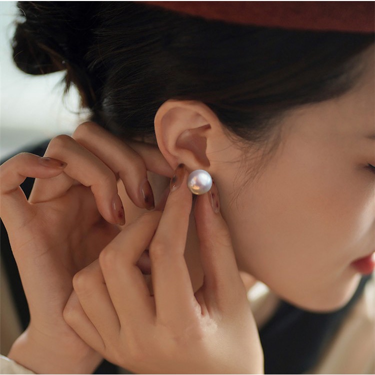 Đôi Khuyên Tai Đính Ngọc Trai Thời Trang Cho Nữ