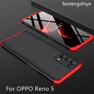 Ốp điện thoại hybrid dạng giáp cứng bảo vệ 360 độ kép toàn diện dành cho Oppo Reno 5