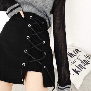 Chân Váy Chẻ Gút 1 Bên Siêu Cute