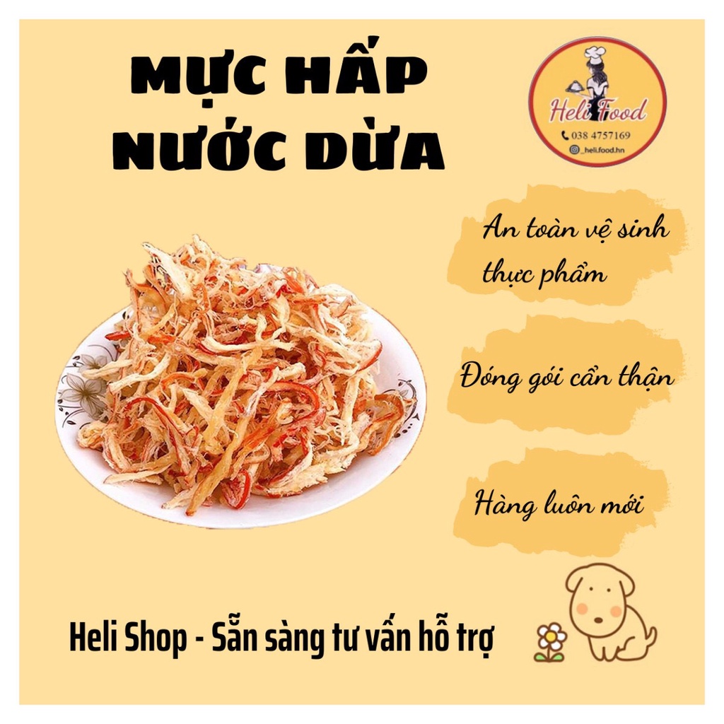[Heli Food] Mực xé hấp nước dừa [200g]