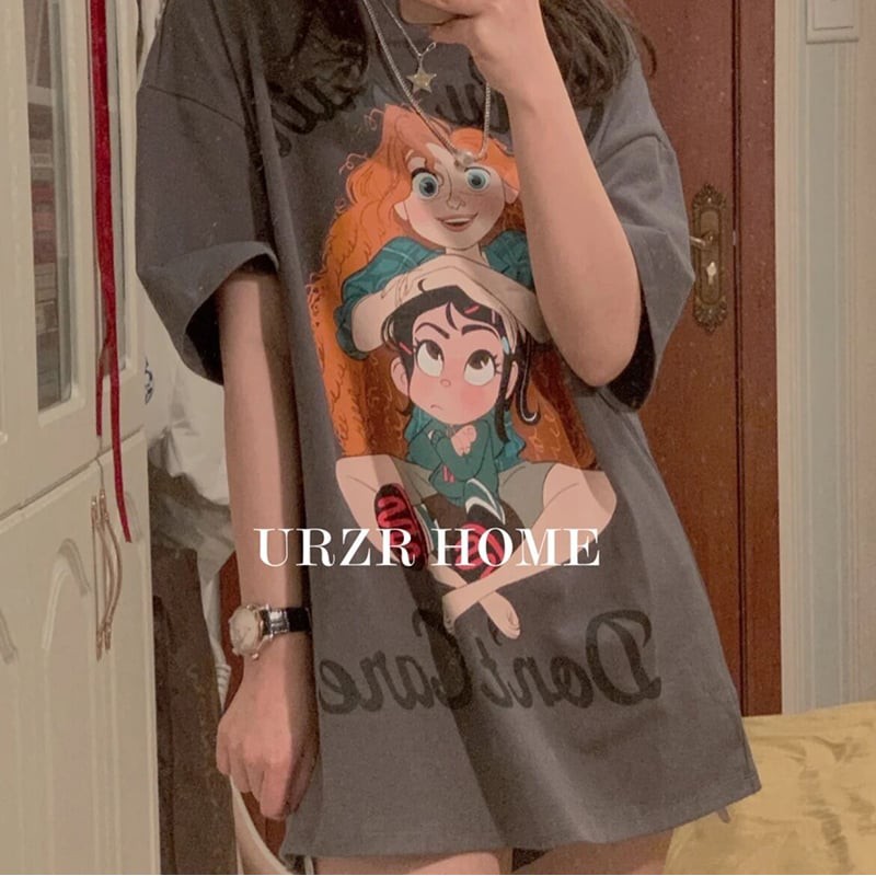 ORDER | ẢNH THẬT Ở CUỐI | ÁO PHÔNG ULZZANG FORM RỘNG TAY LLỬNGIN HÌNH CÔNG CHÚA DISNEY VINTAGE HOT TREND