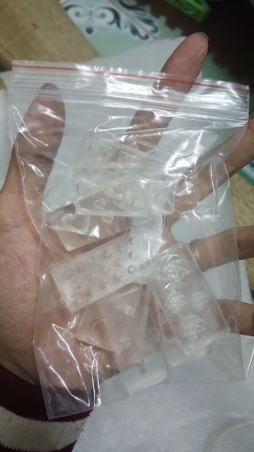 Set 10 khuôn silicon hình kim cương, đá quý các loại