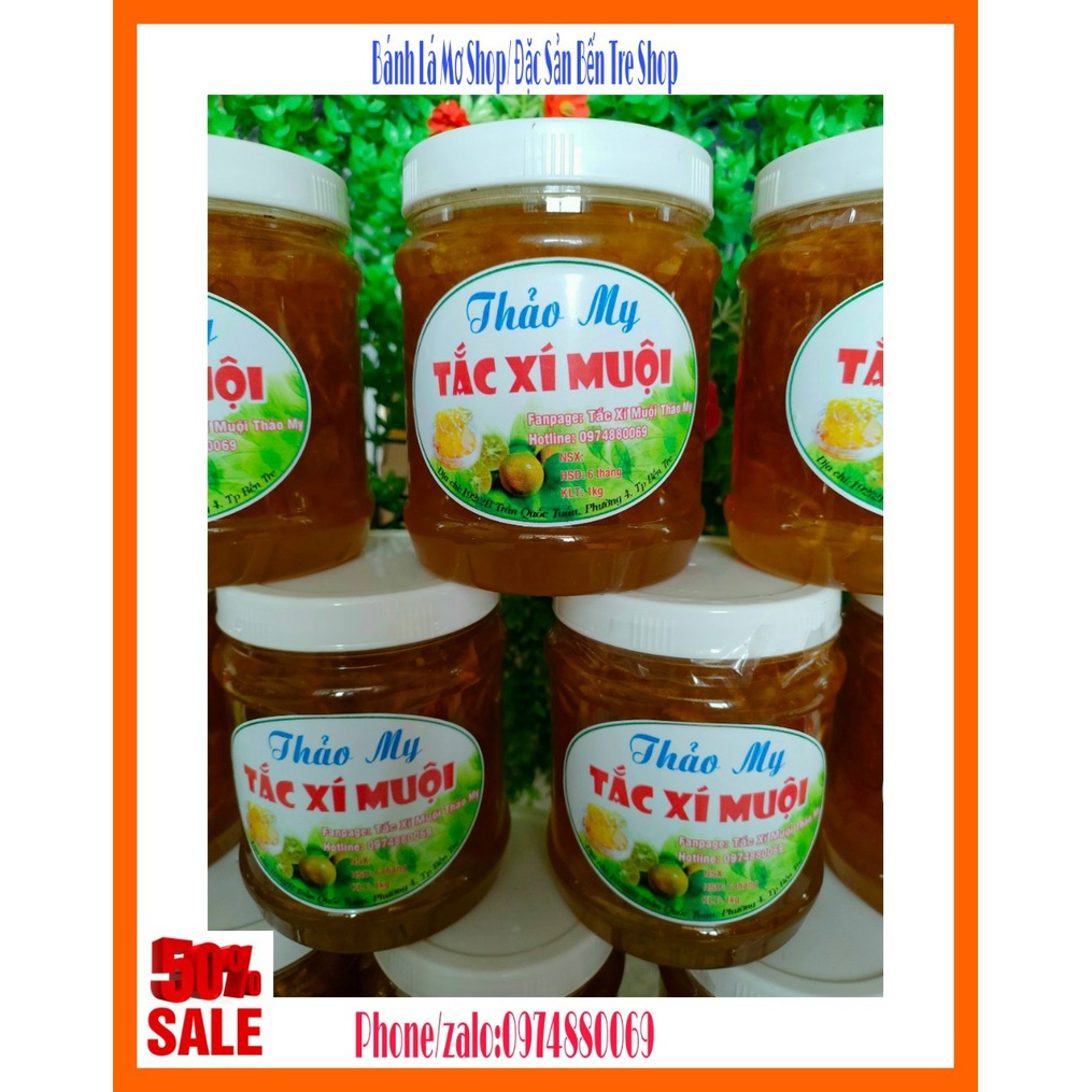 HỦ 1KG  Tắc Xí Muội Quê Làm Không Chất Bảo Quản - BANH LA MO SHOP