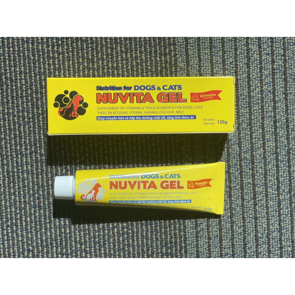 NUVITA GEL Vimedim thức ăn bổ sung vitamin và khoáng chuyên dùng cho chó mèo - 120g
