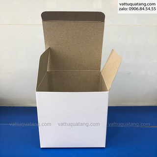 [HCM] Combo 50 cái Hộp vuông trắng nhỏ 10x11x10.5cm ly sứ