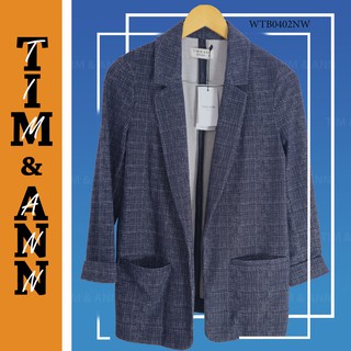 Áo Blazer 1 Lớp Nữ Dáng Suông - Màu Xanh Navy 0402NW - Thời Trang Nữ Tim & Ann